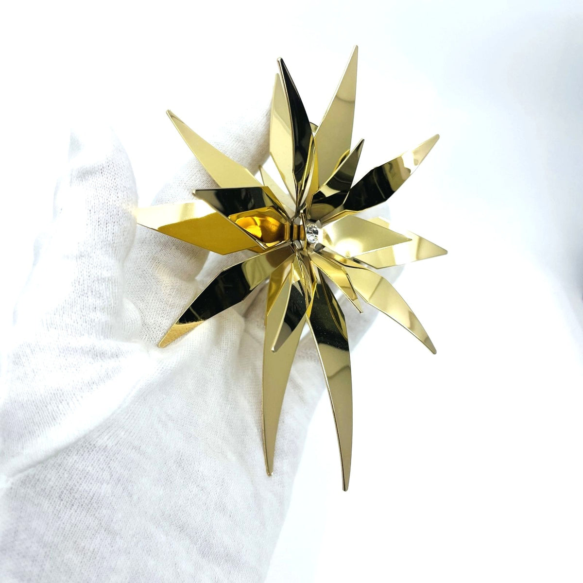 Georg Jensen Christmas Mobile 2012 Gold Tone Ornament Star Decor w/Box Denmark