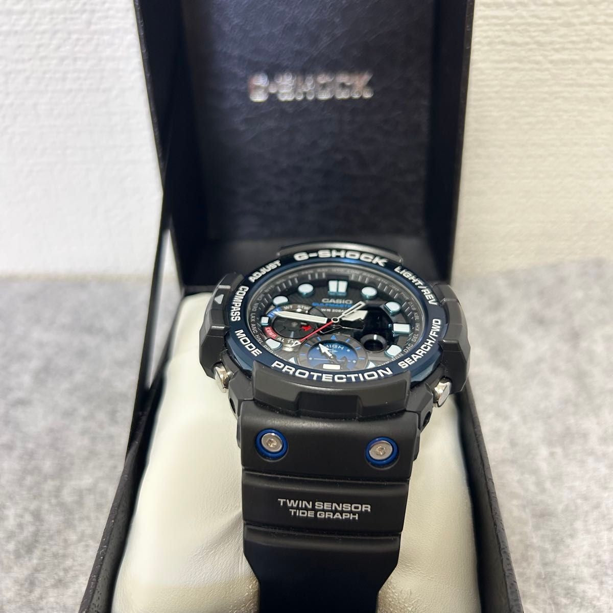 CASIO G-SHOCK GULFMASTER GN-1000B Analog Digital Mens Watch Black Blue Box