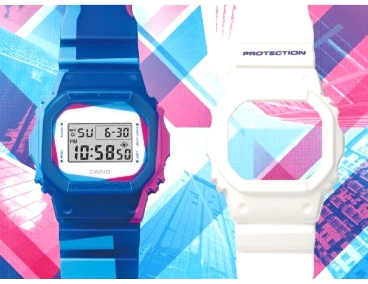CASIO G-SHOCK DWE-5600PR-2JR 5600 Series Digital Watch Blue Resin Unused