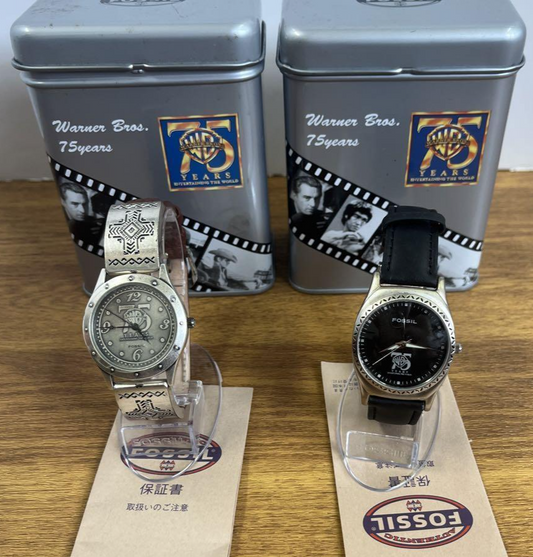 Fossil x Warner Bros. 75 Years Watch Set Of 2 Unused From Japan