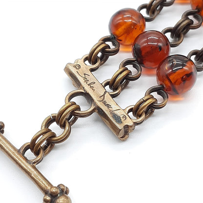 Stephen Dweck Amber Bracelet Bronze L 8.5" Used Japan