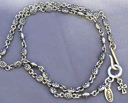 Justin Davis Tiny Cross Chain Necklace 40cm15.7in Sterling Silver 925 Used JAPAN