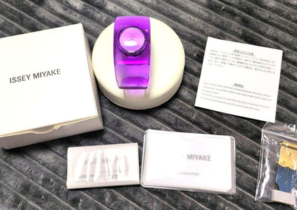 ISSEY MIYAKE O Series Bangle Watch Purple Transparent Tokujin Yoshioka Japan