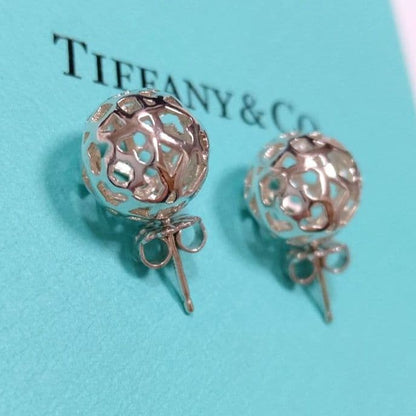 Tiffany Co Marrakesh Stud Earrings Sterling Silver 925 Used Authentic