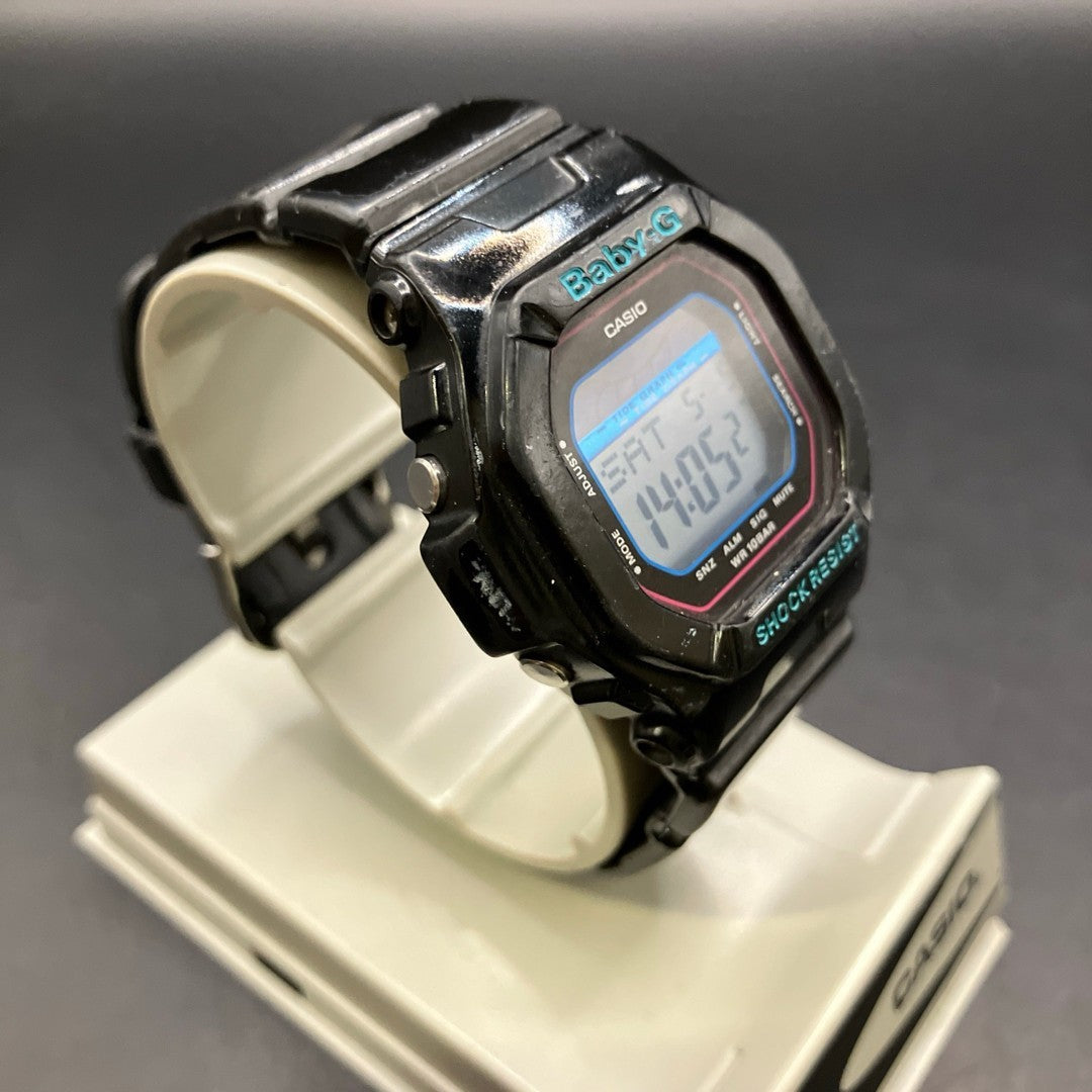 CASIO Baby-G BLX-5600 Tide Graph Digital Watch Black Resin Shock Resist Working