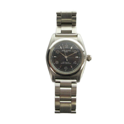 Zeno Watch Basel Automatic Black Dial Silver SS Watch 30 mm 1.18" Band 1.5 cm