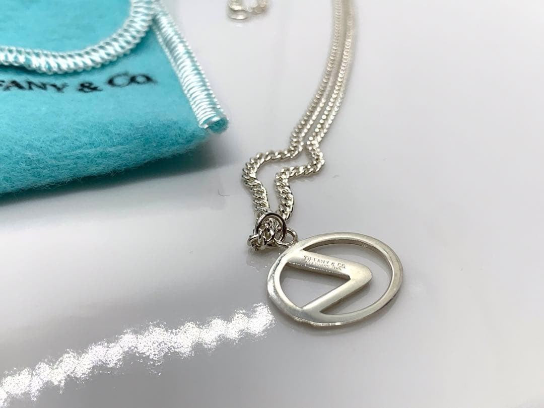Tiffany & Co x Lexus Collaboration Emblem Silver 925 Necklace Top Charm Rare