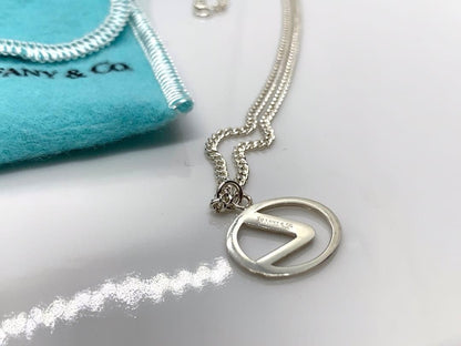 Tiffany & Co x Lexus Collaboration Emblem Silver 925 Necklace Top Charm Rare