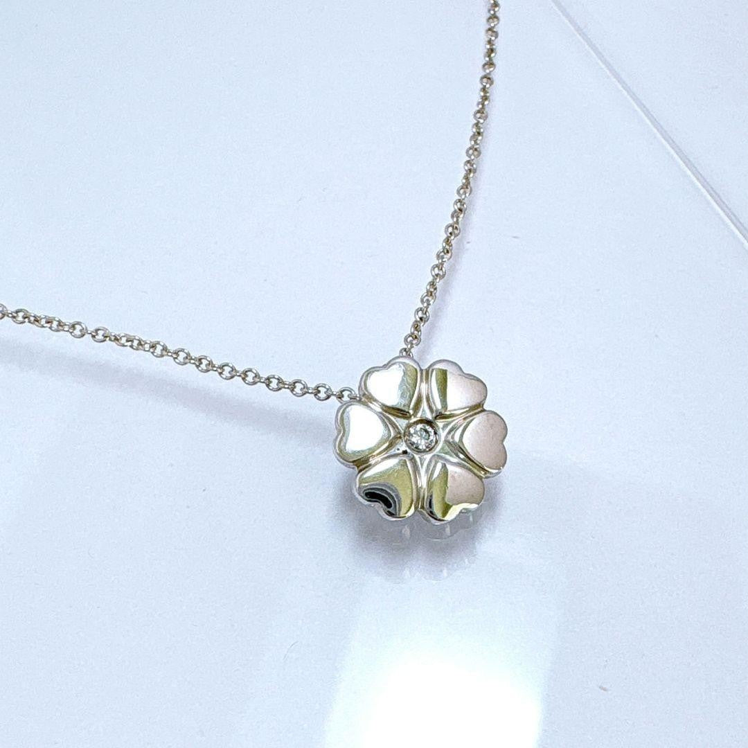 Tiffany & Co Silver 925 Crown of Hearts Necklace Pendant Paloma Picasso L 16.5in