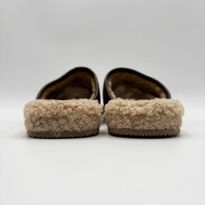 Gucci Horsebit Boa Slippers Slip-On Sandals Houndstooth Tweed Size 36 US 6 Women