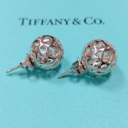 Tiffany Co Marrakesh Stud Earrings Sterling Silver 925 Used Authentic