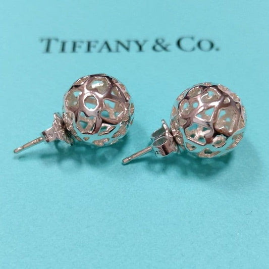 Tiffany Co Marrakesh Stud Earrings Sterling Silver 925 Used Authentic
