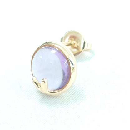 Tiffany & Co Olive Leaf Amethyst Single Earring Yellow Gold 750 18K 10.5x10.5mm
