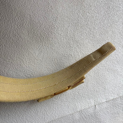Salvatore Ferragamo Auth Vara Ribbon Canvas Headband Ivory 45 cm 17.7" 3.3 cm
