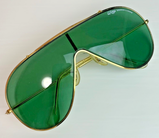 Ray Ban Wings Single Lens Sunglasses Bausch Lomb USA Vintage Designer Eyewear
