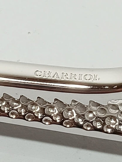 Philippe Charriol Auth Silver Wire Motif Tie Clip Bar Mens Accessory Used