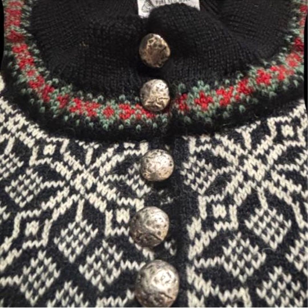 DALE OF NORWAY Nordic Sweater Wool Knit Black Cream Snowflake Pattern Men's M