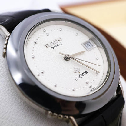 Rado Diastar 107.9623.3 Date Hard Alloy Case Quartz Watch Men Battery Replaced