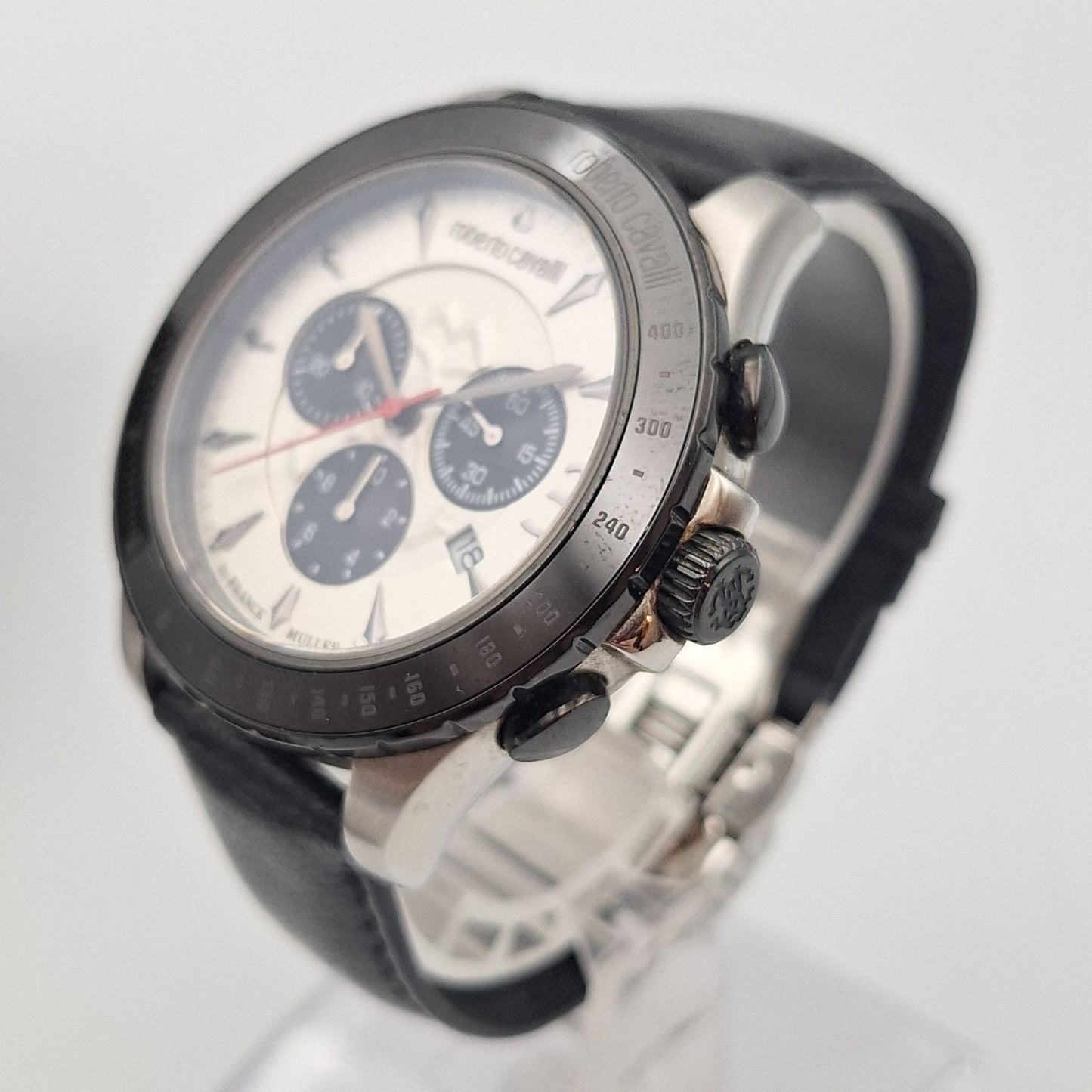 Roberto Cavalli by Franck Muller RV1G014L0041 Quartz Chronograph Watch Men W/Box