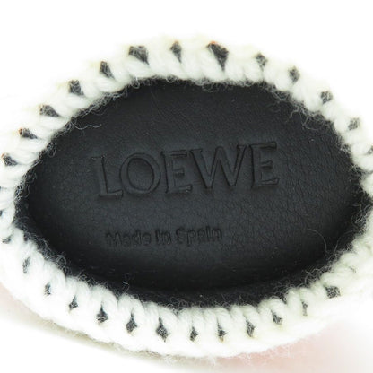 LOEWE Orange Leather Rabbit Mini Coin Case Bag Charm Keyring Used Excellent