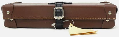 GUCCI Domino Game Set Green Leather Case 28 Pieces GG Logo 2.2in Authentic