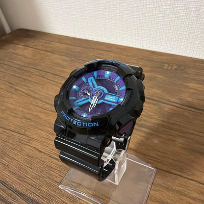 CASIO G-SHOCK GA-110HC-1AJF Mens Watch Black Purple Blue Analog Digital 51mm