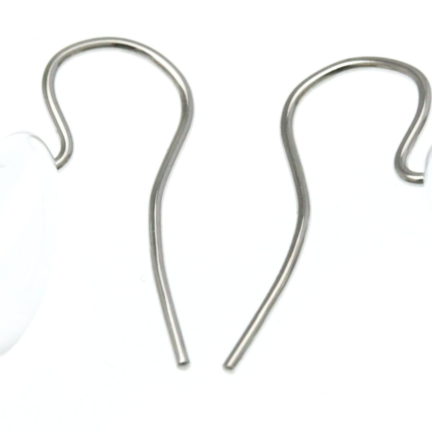 Tiffany&Co. Auth Teardrop Crystal Drop Earrings 18K WG 16.30x10 mm 0.64x0.39"