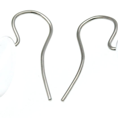 Tiffany&Co. Auth Teardrop Crystal Drop Earrings 18K WG 16.30x10 mm 0.64x0.39"