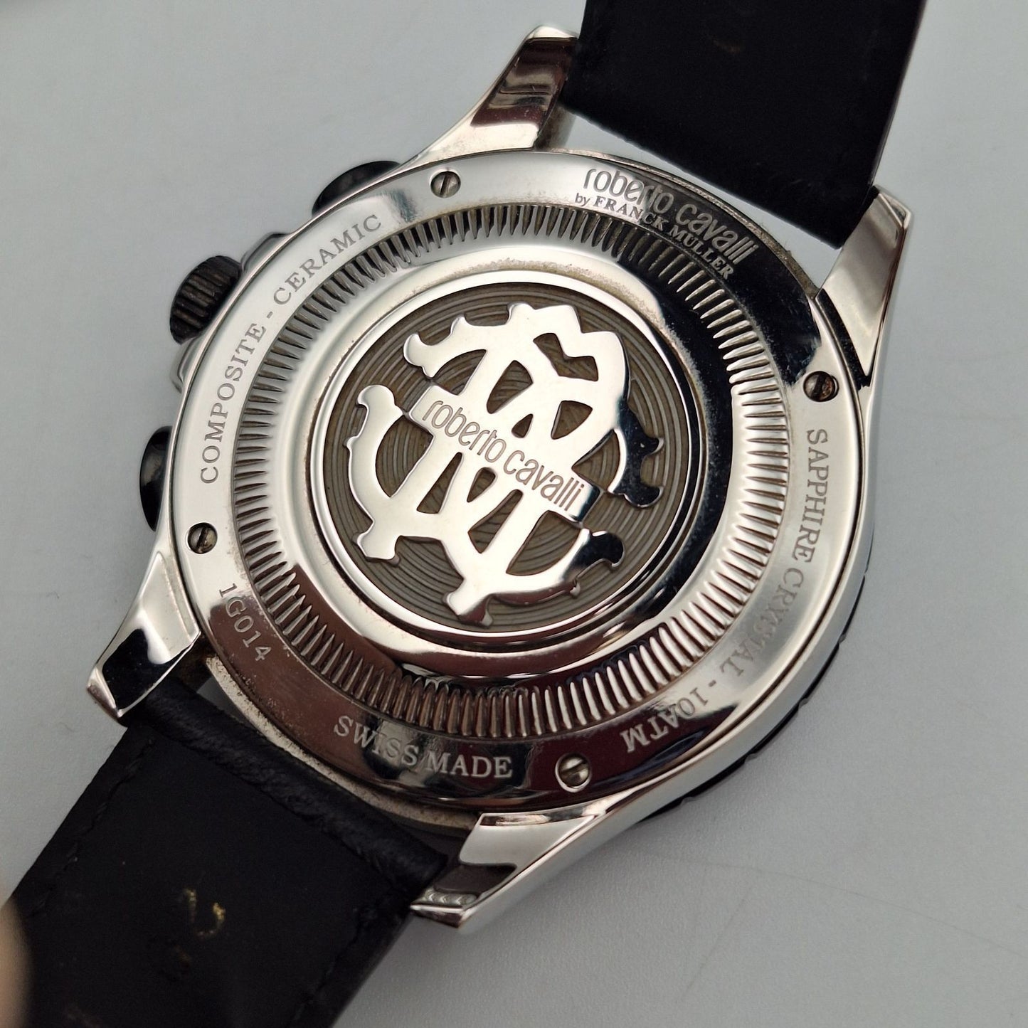 Roberto Cavalli by Franck Muller RV1G014L0041 Quartz Chronograph Watch Men W/Box