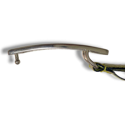 Gucci Silver Tone Logo Buckle Green-toned olive Patent Leather Narrow Belt