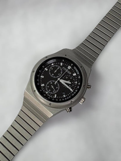 CITIZEN COLLECTION RECORD LABEL 1984 AT2540-57E Chronograph Date Watch Men