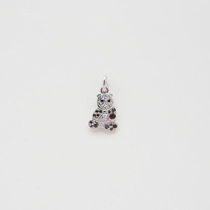 Pomellato DoDo 18k White Gold Black Diamond Panda Pendant Necklace Top Charm