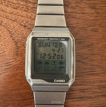 Casio HOTBIZ VDB-2000 Data Bank Digital Wristwatch Quartz Japan Vintage Good