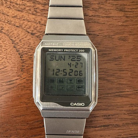 Casio HOTBIZ VDB-2000 Data Bank Digital Wristwatch Quartz Japan Vintage Good