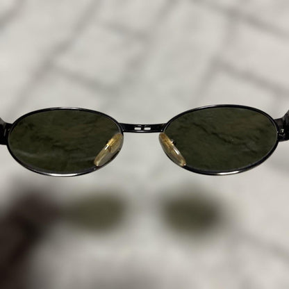Gianni Versace Authentic VTG S43 91M Sunglasses Medusa Greca Italy Made Used