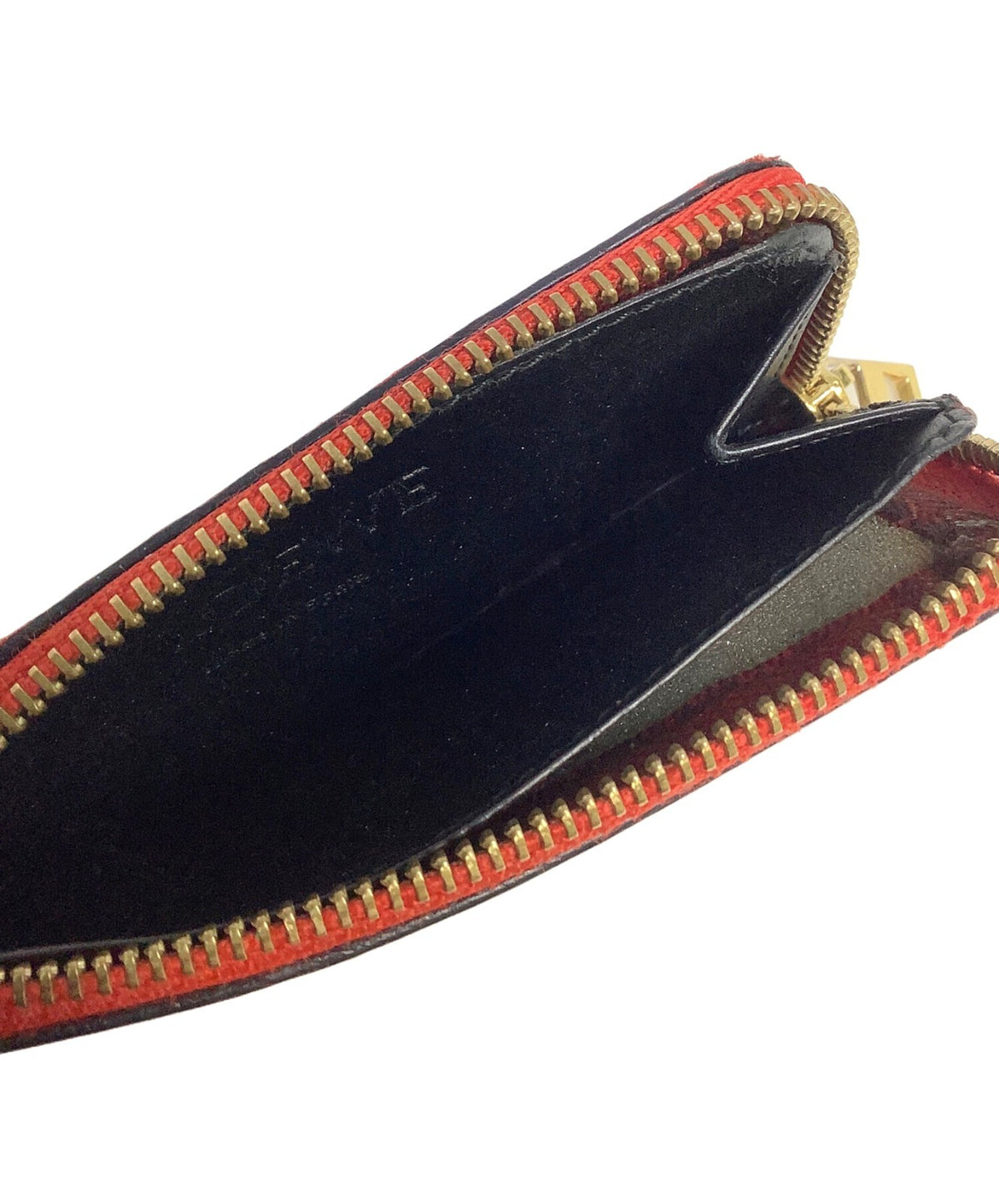 LOEWE Anagram Coin Case Card Holder Red Leather Gold HW Spain 12cm Zip Pouch