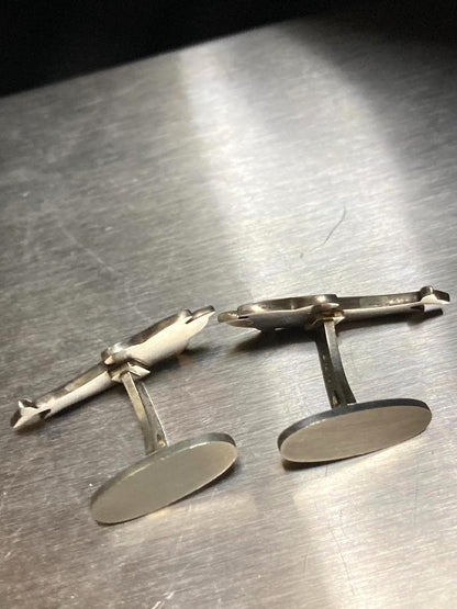 Georg Jensen Dolphin Cufflinks Sterling Silver 925 Mens Denmark Vintage Design