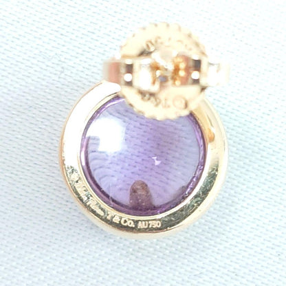 Tiffany & Co Olive Leaf Amethyst Single Earring Yellow Gold 750 18K 10.5x10.5mm
