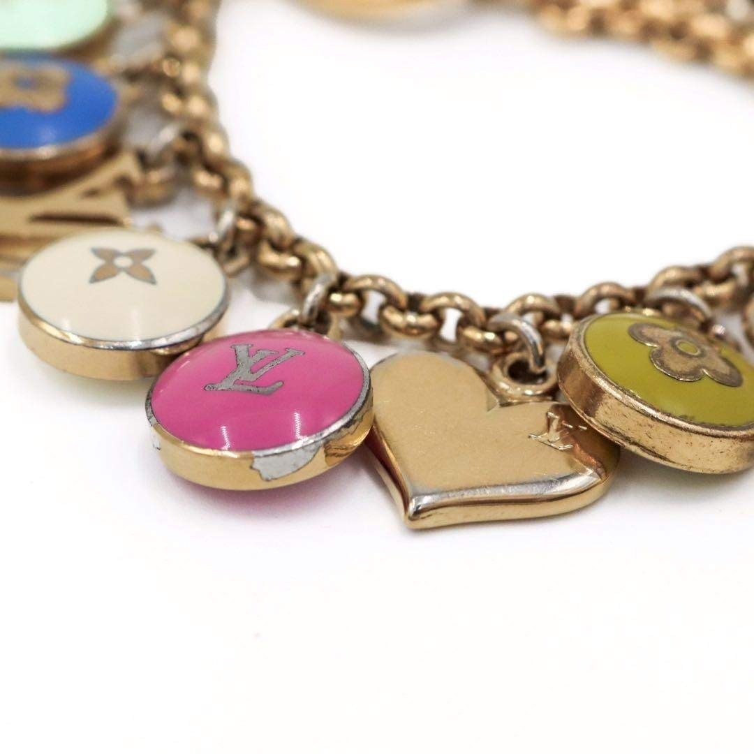 Louis Vuitton Auth M65380 Porte Cles Chenne Pastilles Key Ring Charm 21 cm 8.3"