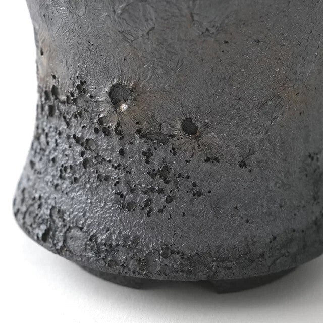 Kamiyama Fukasori Pot Shigarakiyaki Φ3.9”x 3.1" Agave caudex Cactus Japan Bonsai