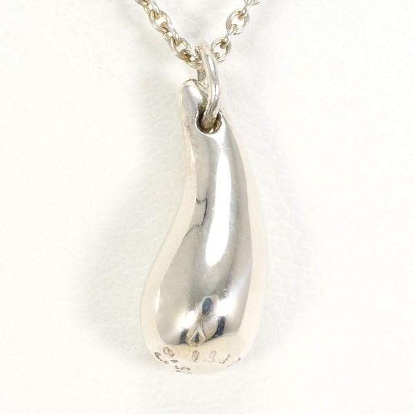 Tiffany & Co Sterling Silver 925 Tear Drop Pendant Necklace L41cm 16in Excellent