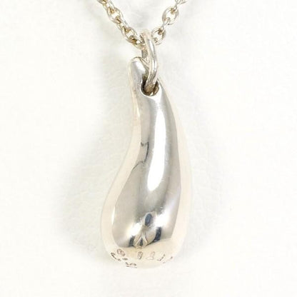 Tiffany & Co Sterling Silver 925 Tear Drop Pendant Necklace L41cm 16in Excellent