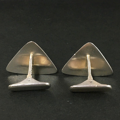 Hans Hansen Denmark Sterling Silver 925 Cufflinks Triangle Design Modernist Mens