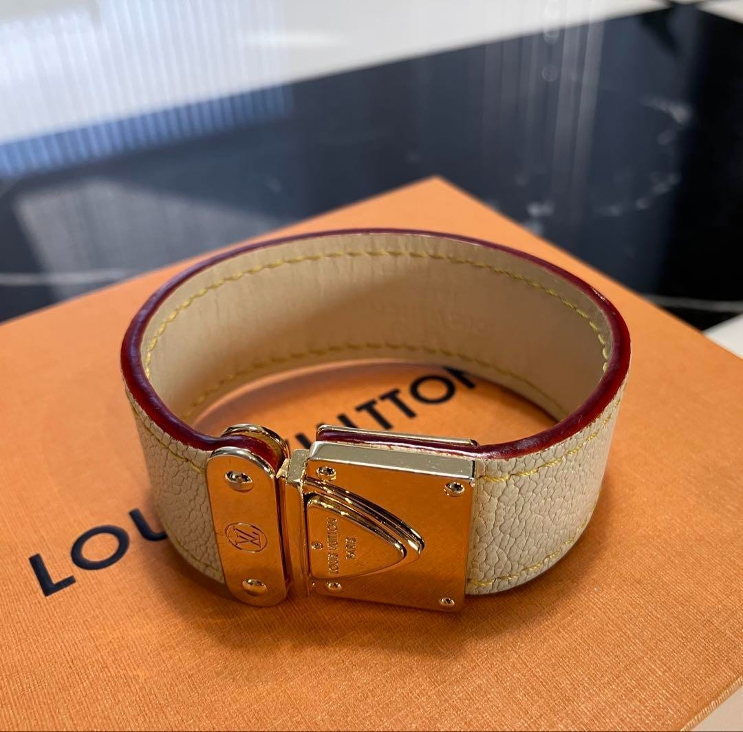Auth Louis Vuitton Suhaliline M91886 Bracelet Brassle Koara White Used Size S