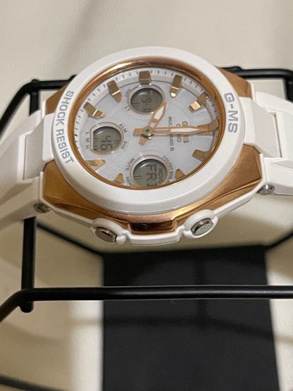 CASIO Baby-G G-MS MSG-W100G Tough Solar Womens Watch White Gold Dial Multiband