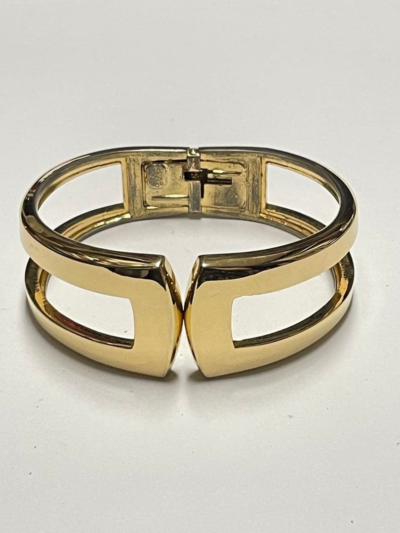 Vintage Christian DIOR Gold Plated Bangle Bracelet Used Excellent
