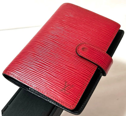Louis Vuitton Epi Agenda R20047 Notebook Cover Red Leather PM 6-Ring Binder