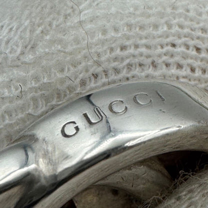 Gucci Authentic Interlocking Double G 925 Pendant Necklace Silver 15x20mm 50 cm