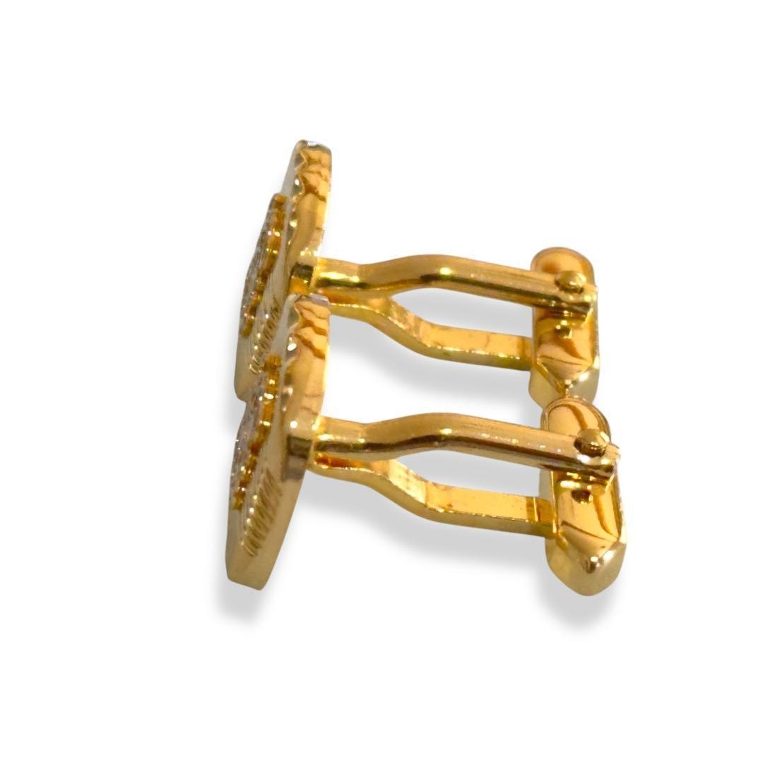 Loewe Anagram Gold Tone Cufflinks Excellent