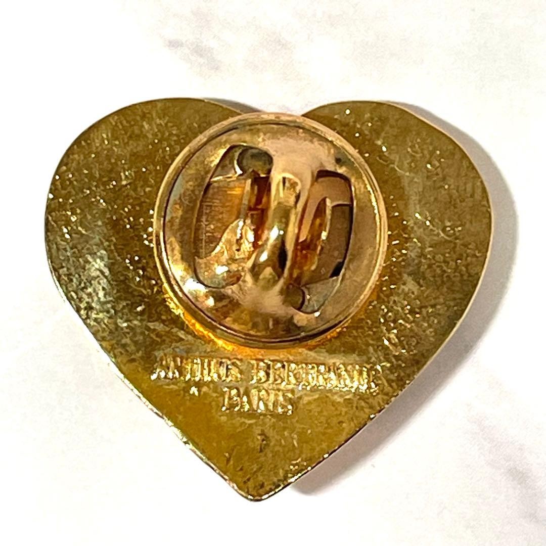 Christian Lacroix Auth Vintage Gold Heart Logo Pin Brooch 2x2.3 cm 0.8x0.9" Used